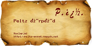 Peltz Árpád névjegykártya