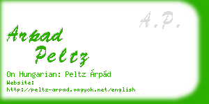 arpad peltz business card